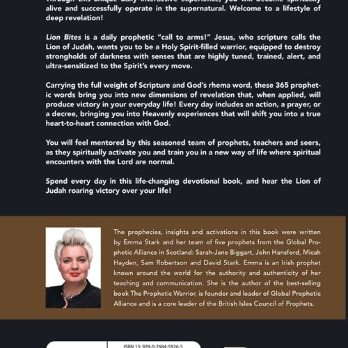 Lion Bites - book back cover image of hardcover prophetic book by Emma Stark and other authors